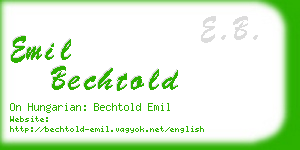 emil bechtold business card